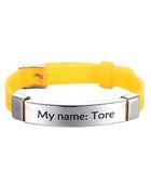 Fishhook Baby Safe Personalized ID Bracelet: Keep Your Little One Safe and Stylish yellow - IHavePaws