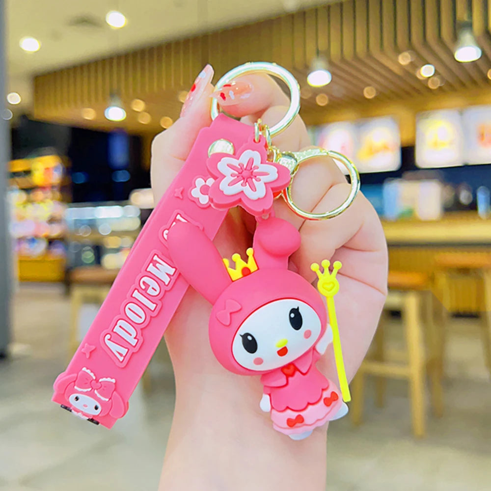 Kawaii Sanrio Character My Melody Kuromi Versatile Bracelet Keychain Bag Charm Phone Lanyard Car Pendant - Ideal Gift for Women style 5 - ihavepaws.com