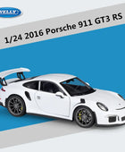 WELLY 1:24 Porsche 911 GT3 RS Alloy Sports Car Model Diecast Metal Toy Racing Car Model Simulation Collection Childrens Toy Gift White - IHavePaws