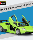 Bburago 1:24 Lamborghini Murcielago LP670-4 SV Alloy Sports Car Model Diecasts Metal Toy Racing Car Model Simulation Kids Gifts - IHavePaws