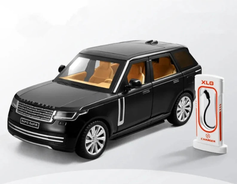 1/24 Range Rover SUV Alloy Car Model Diecasts Metal Toy Off-road Vehicles Car Model Simulation Sound Light Collection Kids Gifts Black - IHavePaws
