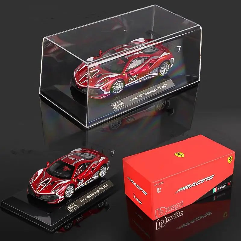 Bburago 1:43 Ferrari 458 488 GTE GT3 312 P F430 GTC 512 Alloy Racing Car Model Simulation Metal Sports Car Model Collection Toys