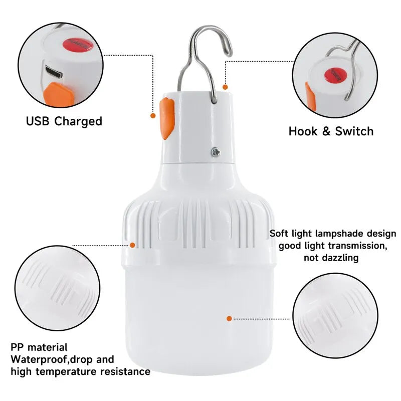 Outdoor USB Rechargeable LED Lamp Bulbs - ihavepaws.com