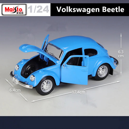 Assembly Version Maisto 1:24 Volkswagen Beetle Alloy Car Model Diecasts Metal Mini Car Vehicles Model Simulation Childrens Gifts