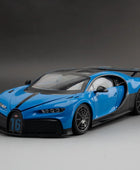 1:18 Bugatti Chiron PUR SPORT Alloy Sports Model Diecast Metal Racing Car Vehicle Model Sound and Light Simulation Kids Toy Gift Blue - IHavePaws