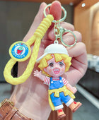 Demon Slayer Keychain Pendant Cartoon Anime Kimetsu No Yaiba Handmade Doll Toy Car Key Ring Luggage Accessories Gift for son 01 - ihavepaws.com