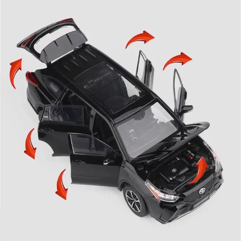 1:32 Highlander XSE SUV Alloy Car Model Diecast Metal Toy Off-road Vehicles Car Model High Simulation Sound and Light  Kids Gift