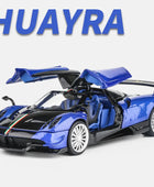 1:32 Pagani Huayra Alloy Sports Model Diecast Metal Toy Racing Car Vehicle Model Collection Sound and Light Simulation Kids Gift Blue - IHavePaws