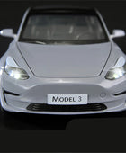 1:24 Tesla Model 3 Model Y Model X Roadster Alloy Car Model Diecast Metal Toy Vehicles Car Model Simulation Sound and Light - IHavePaws