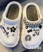 Shoe Charms for Crocs DIY Garden Cartoon Flower Pattern Shoe Decoration Buckle for Croc Charm Hole Shoe Accessories D - IHavePaws