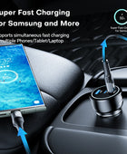138W Car Charger USB Type C Dual Port USB Phone Fast Charger PD Fast Charging for IPhone 14 Samsung Xiaomi  IPad Laptops Tablets