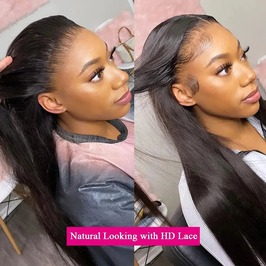 Straight Lace Front Wigs Human Hair Transparent 13x4 Lace Frontal Human Hair Wig For Women PrePlucked Brazilian Remy Hair