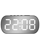Digital Alarm Clock Desktop Table Clock Temperature Calendar LED Display Black White Light - IHavePaws