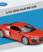 WELLY 1:24 Audi R8 V10 Alloy Sports Car Model Diecasts Metal Racing Car Vehicles Model Simulation Collection Childrens Toys Gift Red - IHavePaws