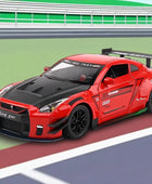 1:24 Skyline Ares Nissan GTR R34 R35 Alloy Sports Car Model Diecast Metal Racing Car Model Simulation Sound Light Kids Toys Gift Red A - IHavePaws