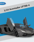 WELLY 1:24 Lamborghini Aventador LP700-4 Alloy Racing Car Model Diecast Metal Sports Car Vehicles Model Simulation Kids Toy Gift Black - IHavePaws