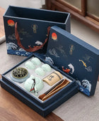 Kung Fu Tea Set Chinese Tea Ceremony Ceramic Set Gift Boxed I - IHavePaws