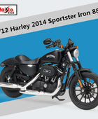 Maisto 1:12 Harley 2014 Sportster Iron 883 Alloy Motorcycle Model Simulation - IHavePaws