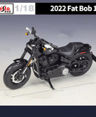 Maisto 1:18 Harley Davidson 2022 Fat Bob 114 Alloy Racing Motorcycle Model Diecasts Street Sports Motorcycle Model Kids Toy Gift - IHavePaws