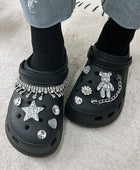 DIY Sparkling Diamond Chain Shoe Charms for Crocs Clogs Slides Sandals Garden Shoes Decorations Charm Set Accessories Kids Gifts - IHavePaws