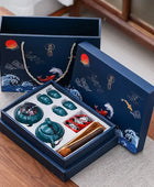 Kung Fu Tea Set Chinese Tea Ceremony Ceramic Set Gift Boxed R - IHavePaws
