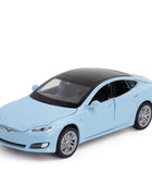 1:32 Tesla Model S Model 3 Alloy Car Model Simulation Diecast Metal Toy Car Vehicles Model Collection Sound Light Childrens Gift Model s blue 2 - IHavePaws