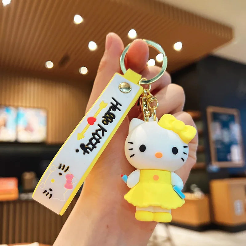 2024 New Cute Hello Kitty Key Chain Wholesale Car Pendant Cartoon Couple School Bag Pendant Doll Doll Keychain Style 1 - ihavepaws.com