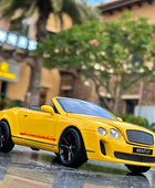 1:24 Continental GT Convertible Alloy Car Model Diecast Metal Simulation Vehicles Car Model Sound Light Collection Kids Toy Gift Yellow - IHavePaws