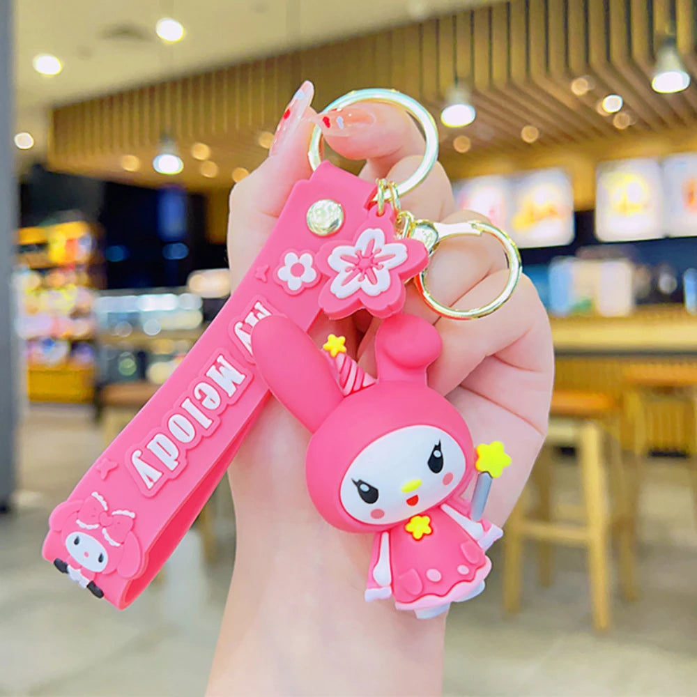 Kawaii Sanrio Character My Melody Kuromi Versatile Bracelet Keychain Bag Charm Phone Lanyard Car Pendant - Ideal Gift for Women style 6 - ihavepaws.com