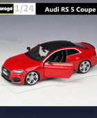 Bburago 1:24 Audi RS5 Coupe Alloy Sports Car Model Diecast Metal Toy Vehicles Car Model High Simulation Collection Children Gift
