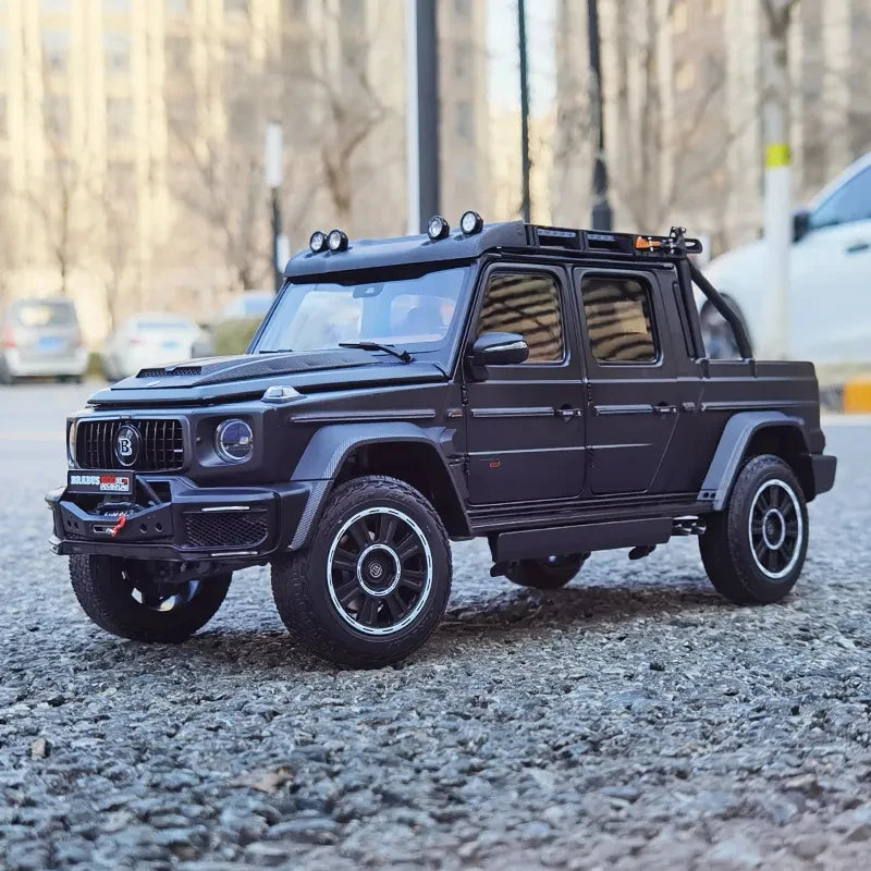 Almost Real AR 1/18 Brabus G800 Adventure XLP Pickup Alloy Car Model Collection Display Gift ornaments for friends 860525 Matte black - IHavePaws