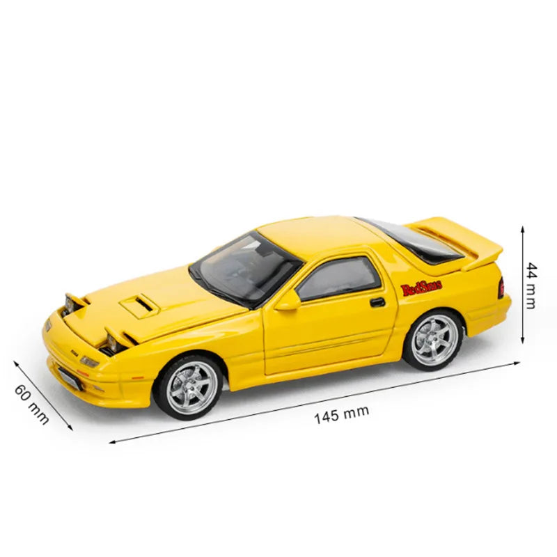 1:32 Mazda RX7 Alloy Sports Car Model Diecasts Metal Toy Racing Car Vehicles Model Simulation Sound and Light Childrens Toy Gift Yellow - IHavePaws