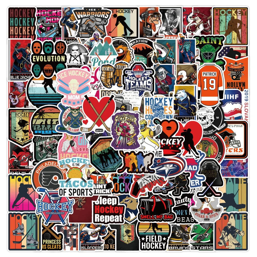 10/30/50PCS Ice Hockey Decoration Sticker pack - IHavePaws