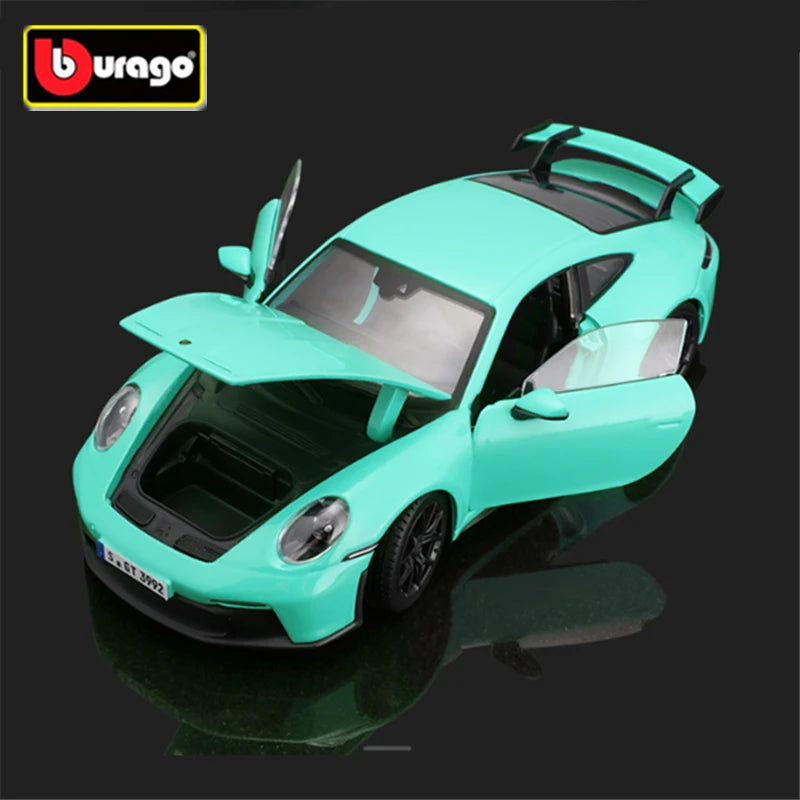 Bburago 1/24 Porsche 911 GT3 RS Alloy Sports Car Model Diecasts Metal Toy Racing Car Model Simulation Collection Childrens Gifts Blue - IHavePaws
