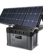 ALLPOWERS Portable Generator 110/220V Power Station 2000W Emergency Power Supply With 200W Monocrystalline solar panels - IHavePaws