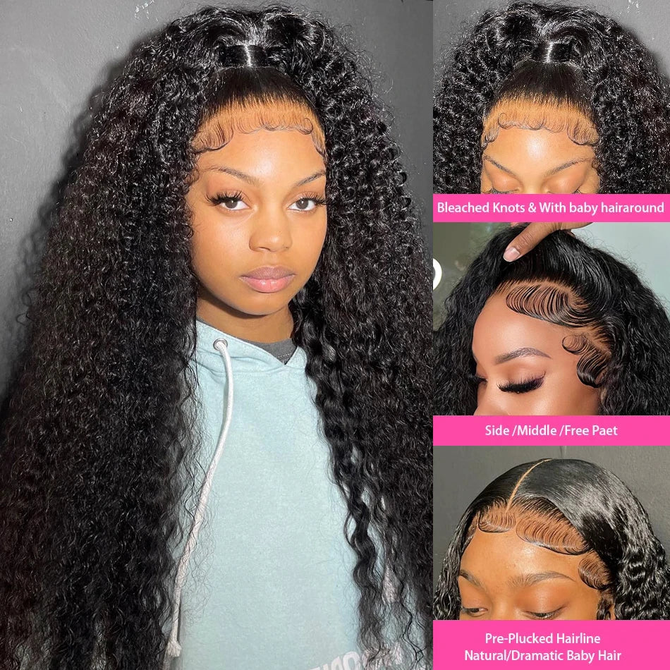 13x6 Deep Wave 30 32Inch Lace Frontal Wig Human Hair 13x4 Pre Plucked Lace Wigs For Women Brazilian Lace Front Wig