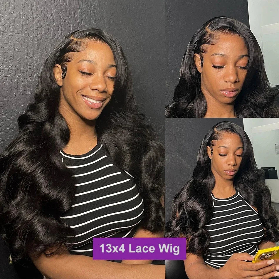 Glueless Wig Human Hair Ready To Wear Body Wave 13x4 Lace Front 6x4 Closure Wig Preplucked Melt Skins Pre Bleached Knots