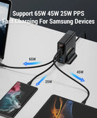 140W GaN Charger Desktop Fast Charger for Macbook Tablet USB Type C PD PPS AFC Charging Station for IPhone 14 13 Pro Max Samsung