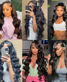 13X4 Transparent Body Wave  Deep Wave  Lace Front Human Hair Wigs For Women Brazilian Human Hair Pre-Plucked Bleached