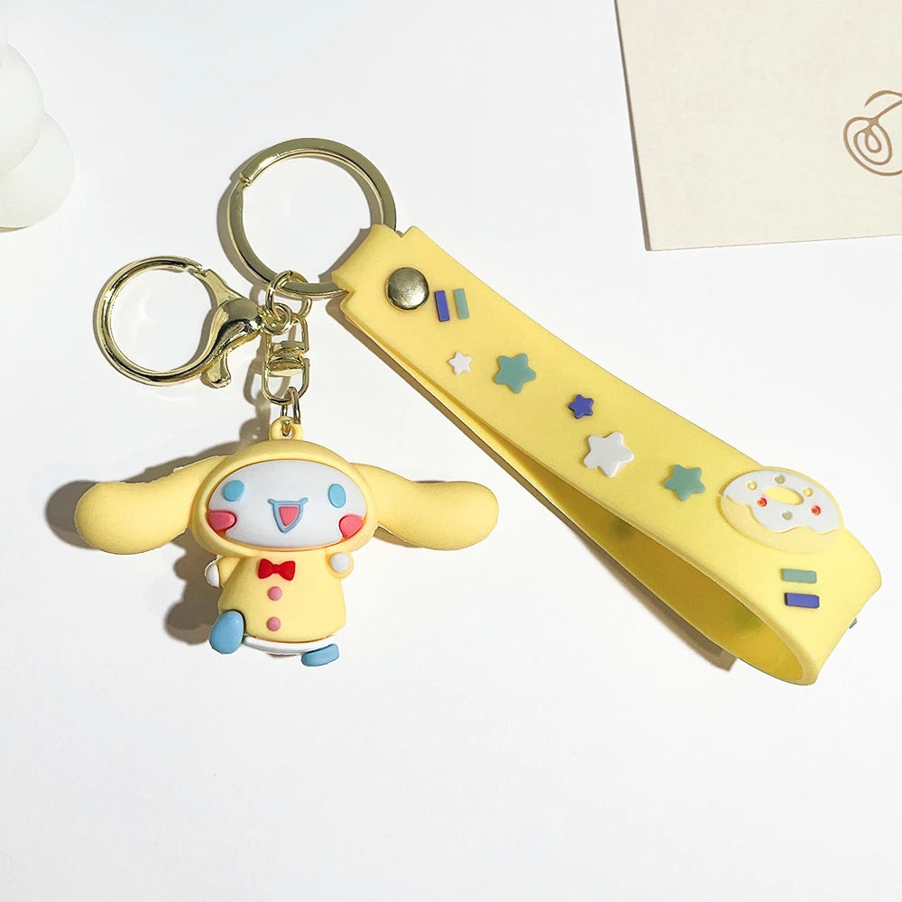 Sanrio Hello Kitty Keychain Cute Cartoon Melody Kuromi Cinnamoroll Doll Pendant Decoration Keyring Jewelry Girl&Child Gifts Toy KTM 15 - ihavepaws.com