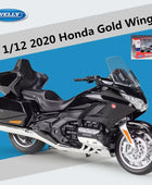 Welly 1:12 HONDA Gold Wing Alloy Racing Motorcycle Scale Model Simulation Diecast Black retail box - IHavePaws