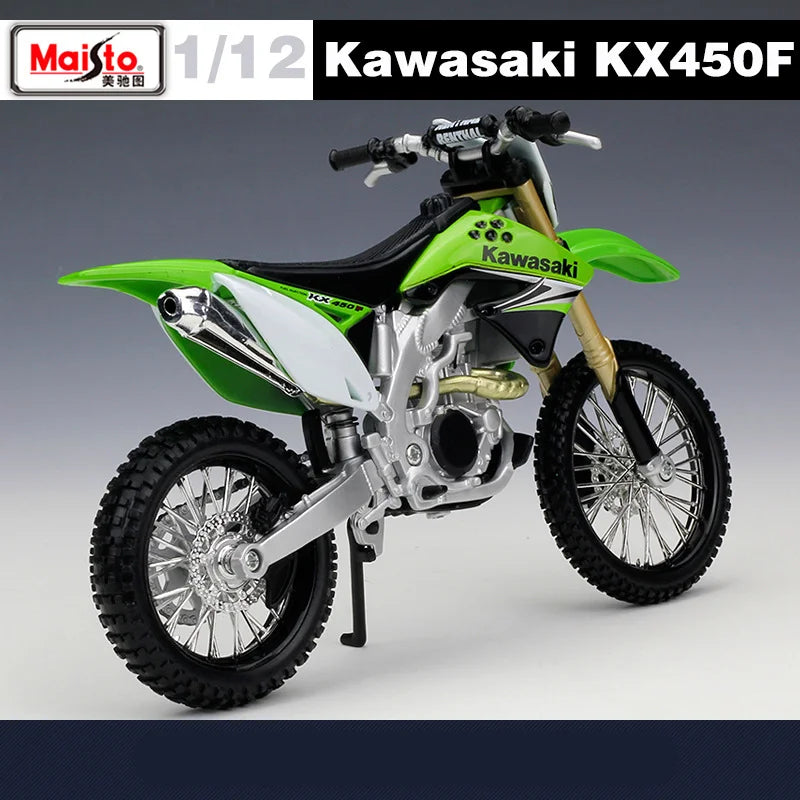 Maisto 1:12 Kawasaki KX450F Alloy Race Motorcycle Model Simulation Metal Street Cross-country Sports Motorcycle Model - IHavePaws