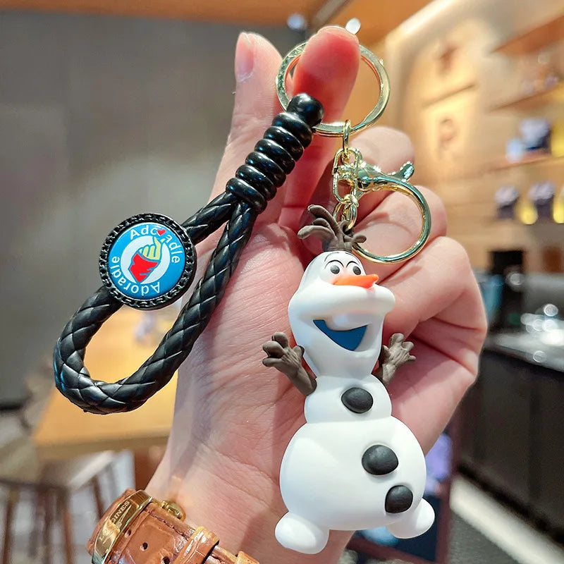 Cartoon Anime Disney Frozen Character Keychain Queen Elsa 3D Doll Key Ring Pendant Women's Bag Accessories Gift for Daughter 05 - ihavepaws.com