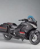 Welly 1:18 HONDA Gold Wing Touring Motorcycle Scale Model Black retail box - IHavePaws
