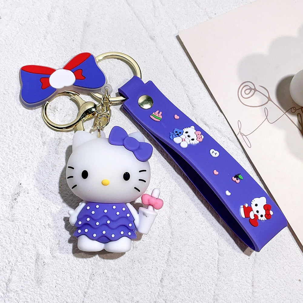 1PC Cute Sanrio Series Keychain For Men Colorful Keyring Accessories For Bag Key Purse Backpack Birthday Gifts SLO 28 - ihavepaws.com
