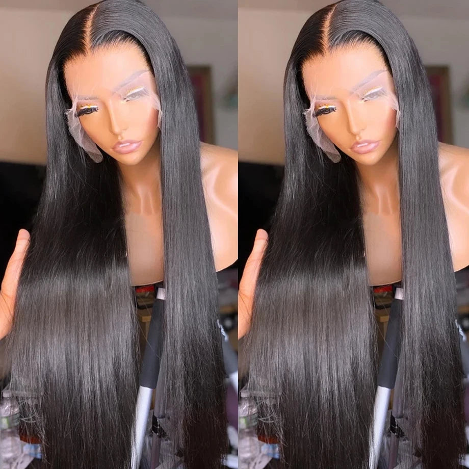 360 Full HD Lace Frontal Wig 180% 13x6 Straight Lace Front Wig Peruvian Human Hair Wigs For Black Women 360 Lace Wig MYLOCKME