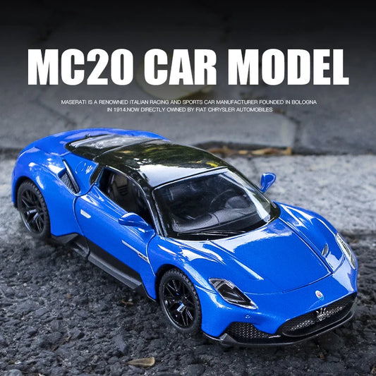 1:32 Maserati MC20 Cabrio Alloy Sports Car Model Diecasts Metal Toy Vehicles Car Model Sound and Light Simulation Kids Toys Gift - IHavePaws