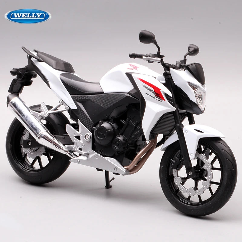 WELLY 1:10 HONDA CB500F Alloy Racing Motorcycle Model Diecast Street Sports Motorcycle Model Simulation Collection Kids Toy Gift
