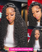 13x6 HD Lace Frontal Wig Deep Wave Human Hair Wigs 30 32 34 36 38 Inch 13x4 Water Wave Lace Front Wig 4x4 Lace Closure Wig