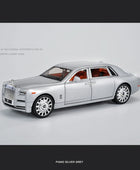 2022 New 1/18 Rolls-Royce Phantom Alloy Luxy Car Model Diecast Metal Toy Vehicles Car Model Simulation Sound and Light Kids Gift Silvery - IHavePaws